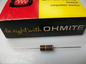 OHMITE 360 OHM 2 WATT CARBON COMP. RESISTOR - Bild 1 von 2