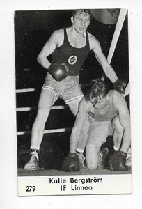 Kalle Bergstrom Boxing Champion Olympics Swedish Trading Card 1950ies Number 279 - Picture 1 of 1