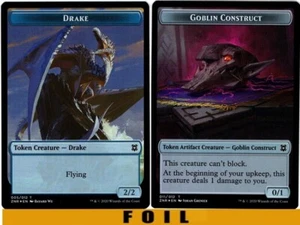 1x MTG - DRAKE \\ GOBLIN CONSTRUCT TOKEN #05/11 - FOIL -  Zendikar Rising - Picture 1 of 1