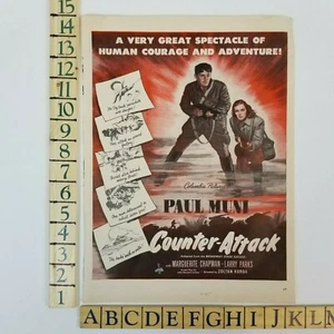 April 1945 Counter Attack Movie Poster Paul Muni Columbia Pictures Print Ad - Picture 1 of 4