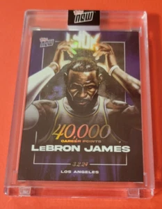 LEBRON JAMES 40,000 POINTS CARD 2023-24 TOPPS NOW NOT IN PACK LOS ANGELES LAKERS - Picture 1 of 2