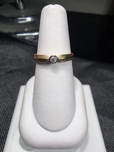 9ct Yellow Gold Rings with Diamond Simulant - #115 - Picture 1 of 5