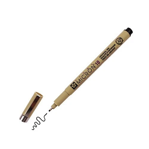 Sakura Pigma Micron Pen 10 .60mm Open Stock-Black - XSDK1049