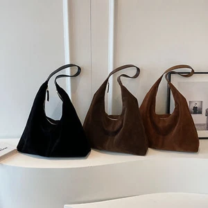 Women Large Capacity PU Leather Casual Tote Shoulder Bag Retro Shopper Handbag - Picture 1 of 15