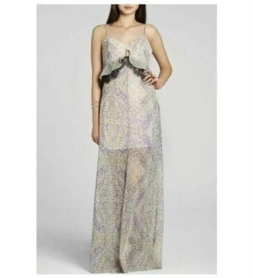 Maxi Vestido BCBGENERATION BCBG Floral con Encaje Novia Maxi Talla 4 Foto 1 de 4