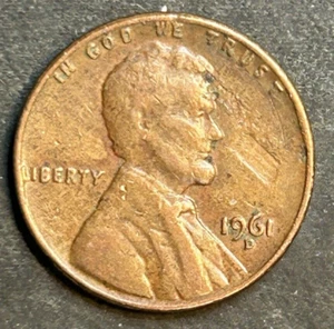1961 D Lincoln Cent Lamination Error Obverse - Picture 1 of 3