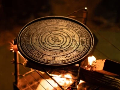 [DOD] Maldeman Hall iron frying pan LIKE A MANHOLE from japan outdoor camp - Image 1 of 4