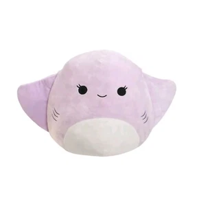 Almohada de peluche de felpa Squishmallows Aziza Stingray 16" Kellytoy ojos cosidos - Imagen 1 de 10