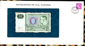 Banknotes of All Nations Sweden 10 Kronor 1979 serie S P-52d UNC BIRTHDAY 193698 - Picture 1 of 3