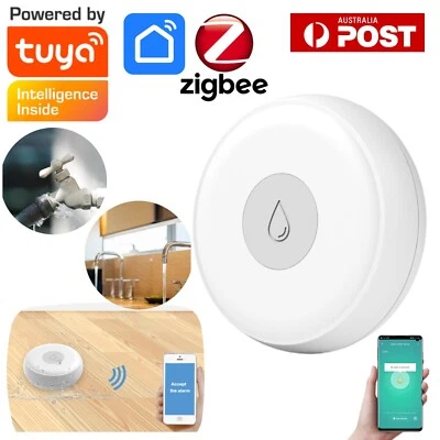 Smart Water Leak Sensor Flood Level Alarm Overflow Detector Home Tuya Zigbee App - Image 1 of 4