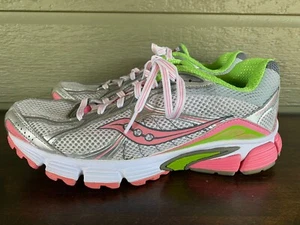Saucony Ignition 4 White Silver Pink Marathon Running Shoes Women's 7.5 15169-10 - Picture 1 of 7