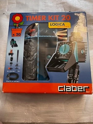 Claber 90766 Logica Balcony Drip Watering Kit 20 outlet With Timer MADE IN ITALY - Image 1 of 4