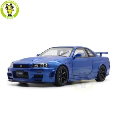 1/18 Nissan NISMO R34 GT-R Z-tune AUTOart 77462 Bayside Blue Model Car - Image 1 of 4