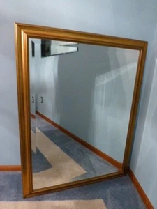 Large Solid Wood "35x45" Rectangle Beveled Framed Wall Mirror $565 - Picture 1 of 8