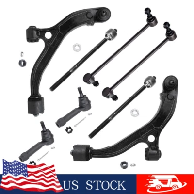 8pc Front Lower Control Arm Tie Rod for 2001-2003 Dodge Caravan Chrysler Voyager Foto 1 de 4