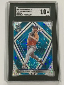 2020 Panini Chronicles #21 Justin Verlander Spectra SGC 10 Neon Blue Prizm /99 - Picture 1 of 2