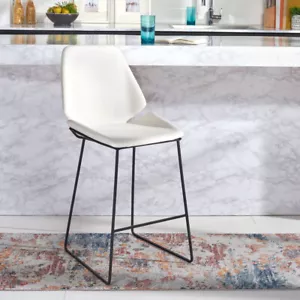 SAFAVIEH Masami Counter Stool | White / Black | - Picture 1 of 11
