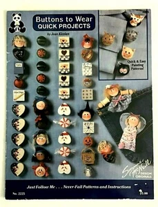 Suzanne McNeill Buttons to Wear Project Leaflet 1991 By Jean Kievlan Crafts - Picture 1 of 3