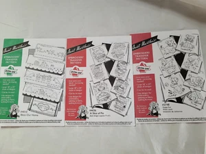 AUNT MARTHA'S Lot of 3 Hot Iron Transfer Packages For Days of Week & Pies - Picture 1 of 11