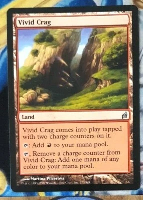 Vivid Crag MTG Lorwyn Uncommon Land Slight to Moderate Play x1 VC1 - Image 1 of 4
