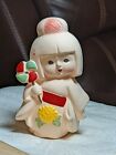 Vintage 5"  Hakata Doll Girl Hand Painted Figurine Matte Bisque Ware 