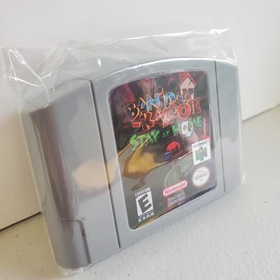 STAY AT HOME ~ N64  Banjo-Kazooie Physical Cartridge Hack.  007, DK, SMB, USA - Image 1 of 4