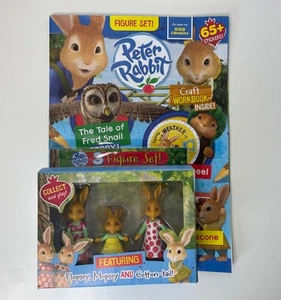 Figuras y revista Cbeebies Peter Rabbit Flipsey Mopsey y Cottontail Nº88 - Imagen 1 de 11
