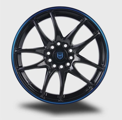 NS3 17 inch Black Blue Rim fits PONTIAC SOLSTICE 2006 - 2009 - Image 1 of 4