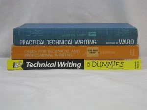 Technical Writing 3 book lot Practical, Cases for and For Dummies VG - Imagen 1 de 3