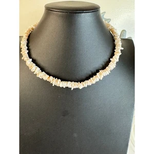 Rose quartz chip necklace. 17” - Picture 1 of 4