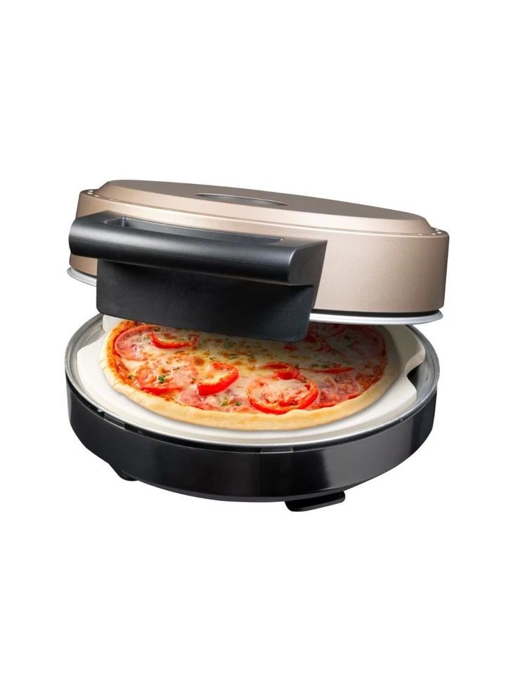 Bestron Pizzaofen Elektrisch Pizzamaker Pizzabäcker Stein 32cm 1500 bis 320°C - Bild 1 von 3
