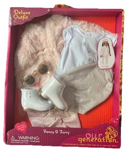 Gafas de sol Our Generation elegantes y peludas para gatos rosa peludo Parka botas blancas difíciles de encontrar NUEVAS - Imagen 1 de 2