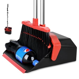 Upgrade Broom with Dustpan Combo Set, Broom and Dustpan Set with 51'' Long Ha... - Picture 1 of 9