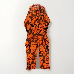 Rare XXL Vtg LL Bean Fleece Blaze Orange Predator Camo Coverall New NOS USA - Picture 1 of 11