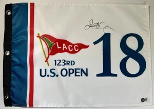 Rory Mcilroy signed 2023 US Open Flag LACC golf pga beckett coa - Picture 1 of 12