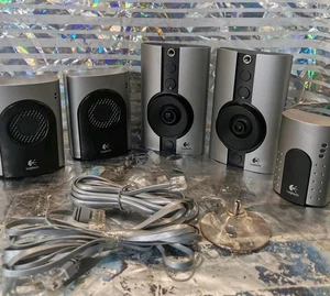 Logitech Indoor Home Office Security CLC-110i Camera 5 Pack UK Plug In Set - Picture 1 of 18