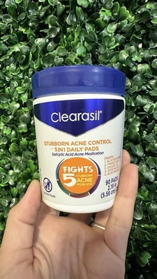 Almohadillas diarias Clearasil Stubborn Acné Control 5 en 1 90 almohadillas Foto 1 de 4