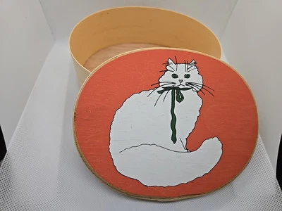 Винтажный Cottagecore пробкового дерева гнездование штабелируемый коробка вручную кошки замена - Изображение 1 из 4