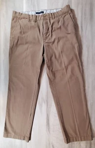Tommy Hilfiger Pantalone Uomo 36 X 30 Marrone 4 Tasche Vestibilità Classica Logo - Foto 1 di 12