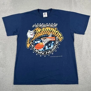 Vtg UConn Huskies Shirt Mens Large Blue Basketball 1999 Champions Logo Athletic - Picture 1 of 7