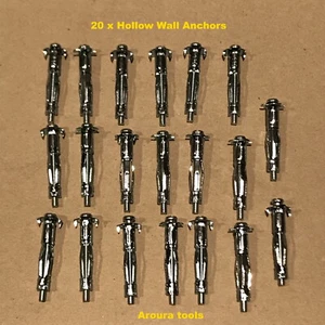 20 x Hollow Wall Anchors - NEW - Picture 1 of 2