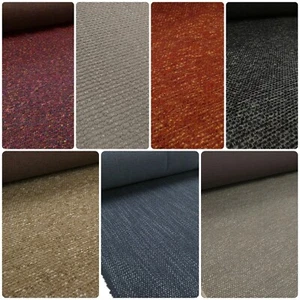 BOUCLE CHENILLE Upholstery Cushion Curtain Fabric in 7 Colours - Design: ELGIN - Picture 1 of 9