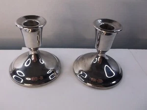 Vintage International Silver Company Console Candlestick Holders 4 Inches  Tall - Picture 1 of 4