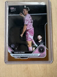 2025 Topps Now MLS 15 TADEO ALLENDE INTER MIAMI FC ROOKIE ORANGE 21/25 Jersey # - Picture 1 of 2