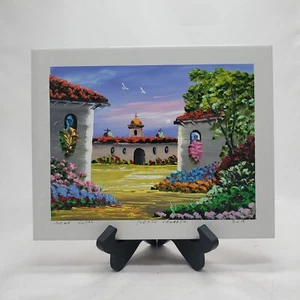 Handbemalte Fliese Wanddeko Puerto Vallarta signiert Jorge Lopez 2012 - Bild 1 von 10