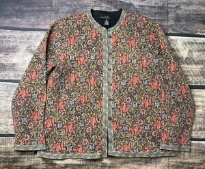 The Metropolitan Museum of Art Jacket Women's XL Asian Frog Closure Floral - Picture 1 of 9