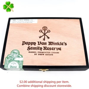 Caja de cigarros de madera vacía Pappy Van Winkle's Family robusta 9,5" x 6,5" x 1,25" - Imagen 1 de 12