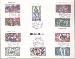 Philatelic document art sheet A4 CEF 1969 MONACO BERLIOZ opera musician - Picture 1 of 1