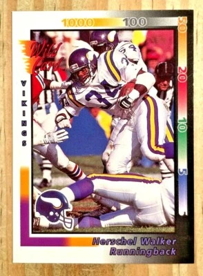 1992 WILD CARD HERSCHEL WALKER CARD#63 NM-MT GEORGIA BULLDOGS VIKINGS COWBOYS - Image 1 of 2