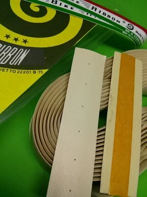 Cinta de bicicleta Ambrosio años 80 profesional blanco marfil para manillar cinelli 3ttt Foto 1 de 2